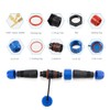 Shengbowi Aviation Plug 4-Pin 5A IP68 Waterproof and Dustproof Solderless