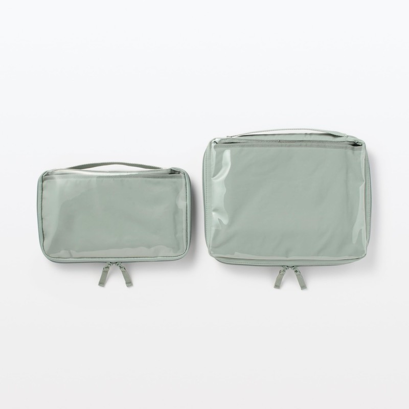 MuJI Pocket Selectable Collection Case A5 Wide Moss Green Approx.