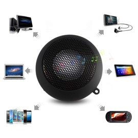 Qinlorgo Altavoz para Ordenador, práctico Altavoz de tamaño pequeño, Ligero para Exteriores, para el hogar, para Viajes(Black, 12)