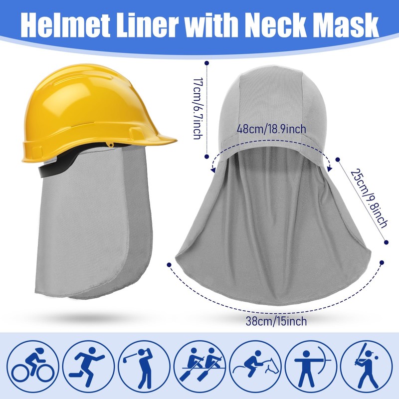 Syhood 9 Pcs Helmet Liner with Neck Mask UV Protection