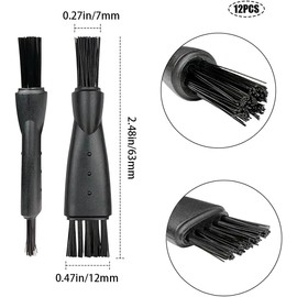 60PCS Men's Electric Shavers Cleaning Brush Double-Sided Shavers Brush Hair Brush Cleaner Tool Tiny Multi-Function Beard Brush Kit (Black)