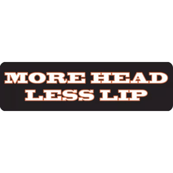 USA Biker Goods More Head Less Lip Motorcycle Helmet Stickers