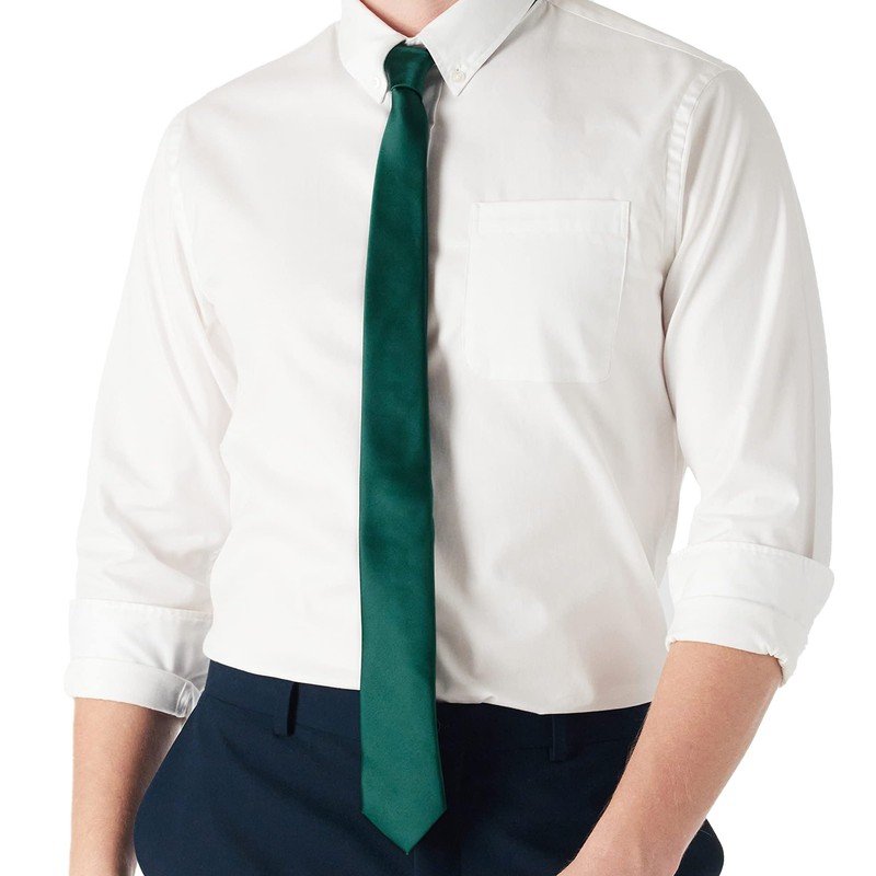 DonDon Mens Handmade Silk Look Ties 6cm, petrol