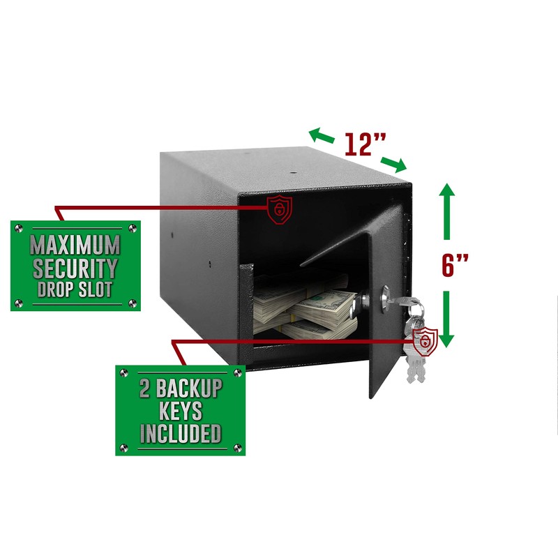 Templeton Safes Key Lock Depository Drop Safes, Single Lock, 4