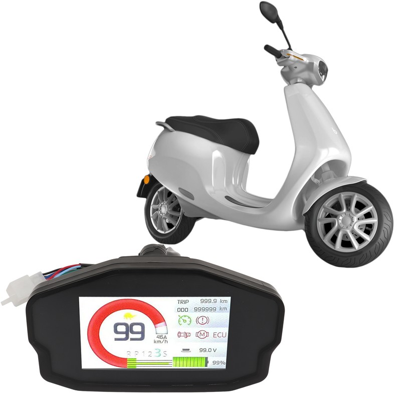 TFT Speedometer Clear Display Easy Installation LCD Display Instrument for
