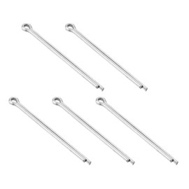 uxcell 5Pcs 6mmx100mm Zinc-Plated Carbon Steel Cotter Pin, Split Pin Fastener Clips Split Cotter for Household Appliances, Sports Equipment, Car Mechanics Repair (White)