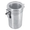 4pc Stainless Steel Canister Set with Clear Acrylic Lids &