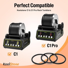 5 Packs of Rock Tumbler Replacement Belts, Only Compatible with KoolStone C1, C1 Pro & C3 Rock Tumbler, 78 * 4mm