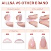 AILLSA Uñas francesas de gel, 180 unidades, uñas francesas rosas,