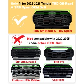 OKLSG LED Grille Light Bars for Toyota Tundra TRD Off Road and TRD Sport 2022 2023 2024 2025 OEM Grill Lights with DRL and Turn Signals