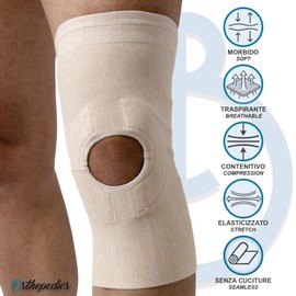 BEMAN® - Anatomic knee contentitive with rotuleo hole and roller protection - Art. 352 - Nude, 1 (circumference over knee 29-33 cm)