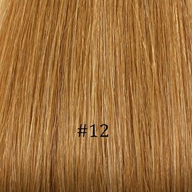 25 Pcs Straight Micro Ring Links Locks Beads Keratin Stick I Tip Human Hair Extensions 25 Colors (# 12 Dark Blonde)
