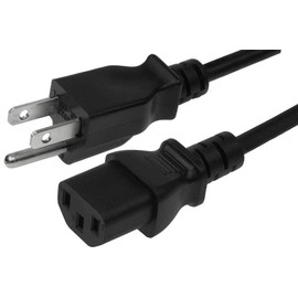 eDragon 1ft (Feet) 14AWG Heavy Duty 3 Prong Monitor (Universal Power Cord) 3 Conductor (IEC320 C13 to NEMA 5-15P) Computer Power Cord 15 Amp AC Power Cable, 20 Pack