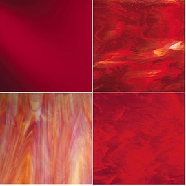 RED Variety Stained Glass Pack (4 Sheets)
