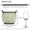 WHOSGNIHT Lemon Frangipani Stemless Wine Glass Insulator Lanyard Adjustable Wine