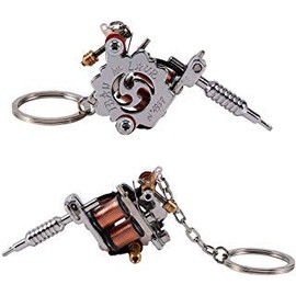 Portable Mini Tattoo Machine, Tattoo Supply Guns Key Chain as Pendant Ornament or Decoration