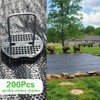 Bakulyor 200Pcs Landscape Staples + 200Pcs Gasket, 6 Inch Garden