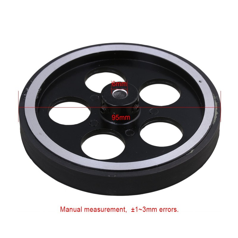 CNBTR 300mmx6mm Aluminum Industrial Encoder Wheel Meter Wheel for Rotary