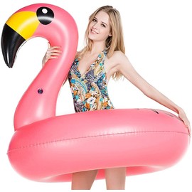 Jasonwell Giant Inflatable Flamingo Pool Floats Party Float Tube with Fast Valves Summer Beach Swimming Pool Lounge Raft Decorations Toys for Adults & Kids