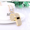 UGpine Whistle, Metal Crystal Rhinestone Whistle, Shining Whistle Bling Whistle