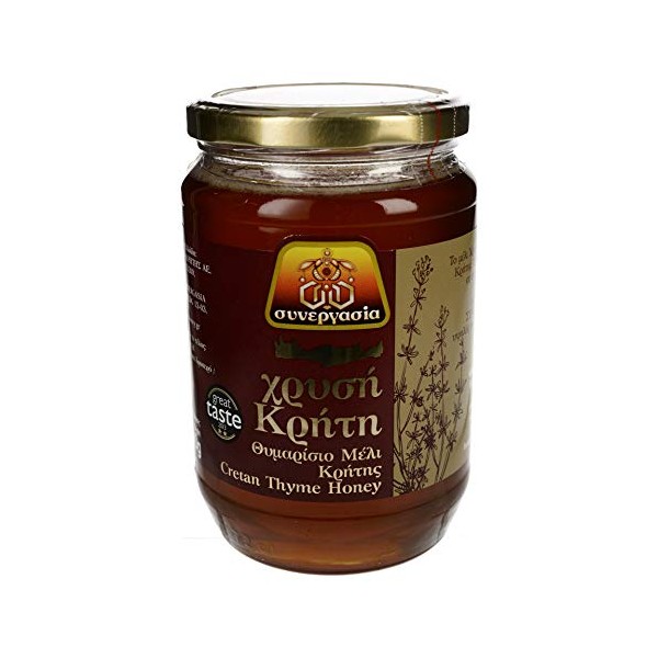 Greek Traditional Golden Thyme Honey From Crete - 900g