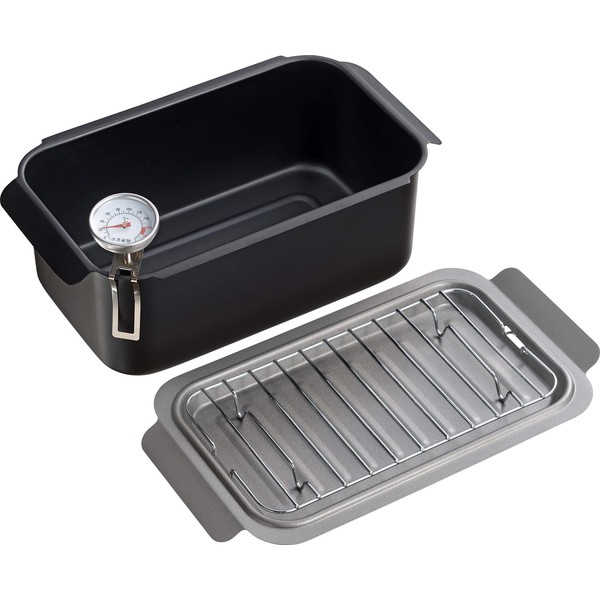 Wahei Freiz RB-2701 Ami Fryer Pot with Thermometer, Square, Tempura