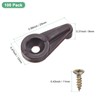 M METERXITY 100 Pack Glass Retainer Clips, Offset 4mm Plastic