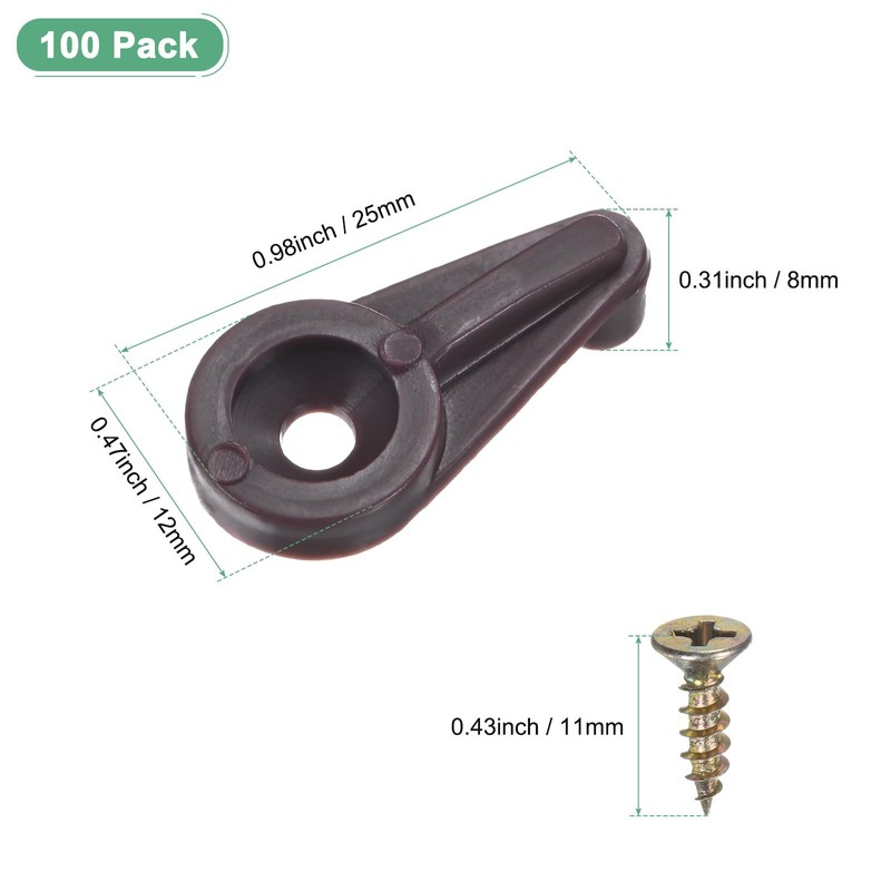 M METERXITY 100 Pack Glass Retainer Clips, Offset 4mm Plastic