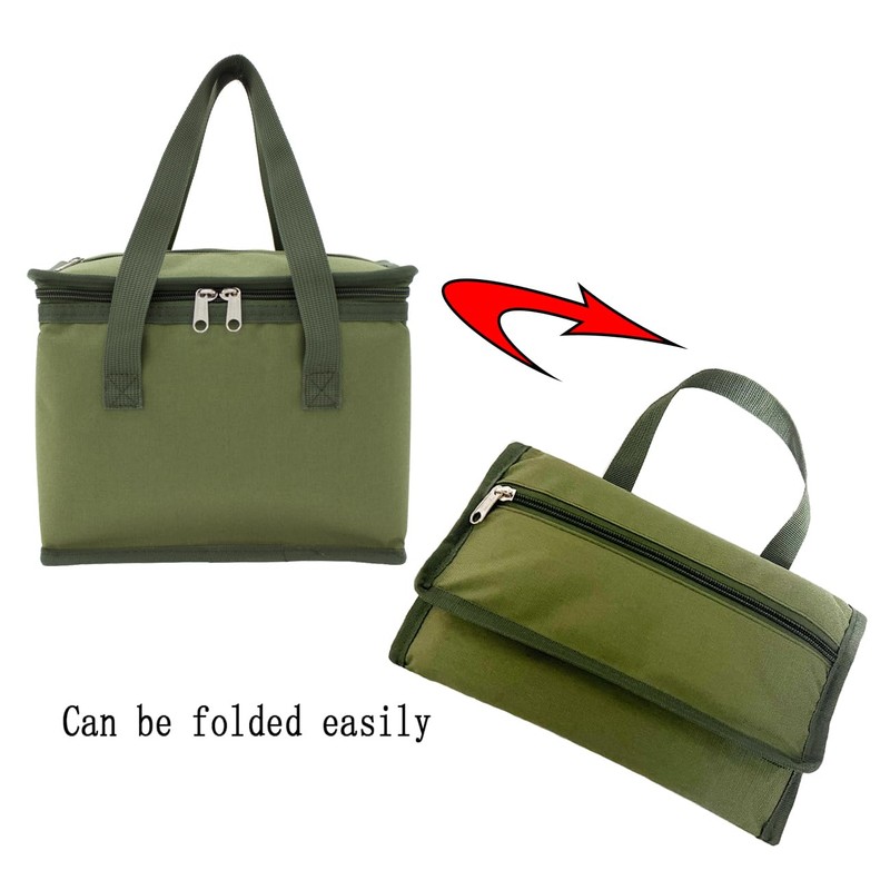 TEAMOOK Foldable Lunch Bag Insulated Lunch Box Water-Resistant Leakproof Soft