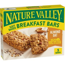 Nature Valley Soft Baked Breakfast Bars, Almond Oat, Morning Snacks, 5 Bars, 8.85 oz