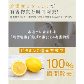 Vitapresso Vitapresso Filter, 3 of each, Chlorine Removal, Genuine Product, High Concentration of Vitamin C, Vitamin Spa, Bath Time, Aroma, Scent, Easy to Install