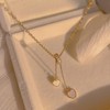 88flix Korean Heart Chain Women's Necklace, Titanium, No Gemstone