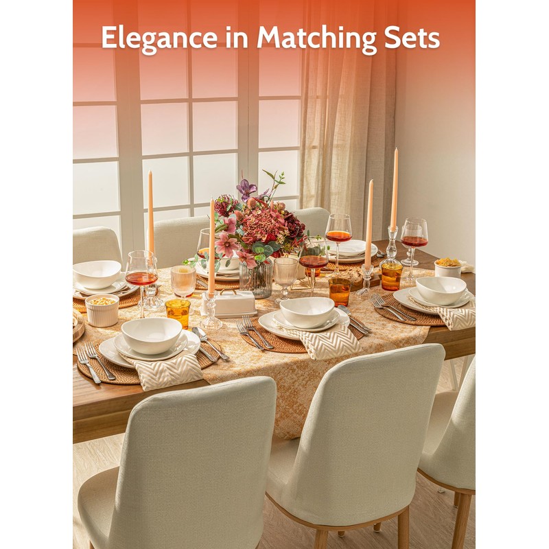 Sweese Porcelain 11 Inch Dinner Plates Set of 6 -