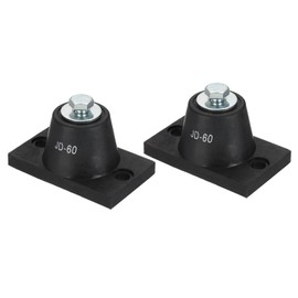 PATIKIL Rubber Vibration Isolator Mounting Bracket 60kg / 132lb Load Bearing, 2 Pack Machine Shock Absorber for Mini Split HVAC Air Conditioner Condenser (97x59x50mm)