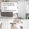 Extra Long No Hook Shower Curtain or Liner Soft Microfiber
