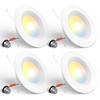 Amico 4 Pack 5/6 inch 5CCT LED Recessed Lighting, Dimmable,
