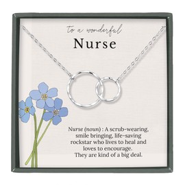 HOPE LOVE SHINE Sterling Silver Nurse Graduation Necklace - Heartfelt Thank You Gift for Nursing School Graduate - Meaningful Medical Professional Jewelry for Women