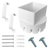Gutter Downspout Adapter to Drain Pipe with Straps, 3" x