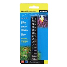 Aqua One Aquarium Thermometer - Analogue Celcius/Farenheit for Fish Tanks
