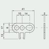 5 x 3-Hole Strain Reliever with Clamp Holder 41 x