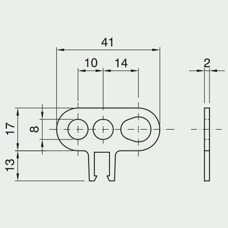 5 x 3-Hole Strain Reliever with Clamp Holder 41 x