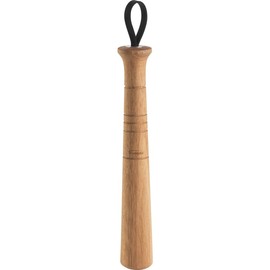 Trudeau Acacia Wood 8.5" Bar & Cocktail Mojito Muddler with Leather Strap