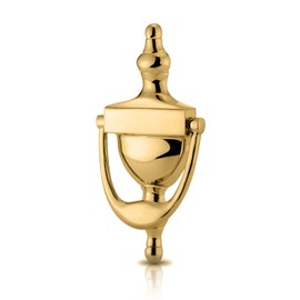 XFORT® Traditional Door Knocker Polished Brass, Victorian Urn Door Knockers for Front Door, Front Door Furniture with a Classic Period Design, Perfect for Alerting You of Visitors to Your Home.