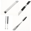 SAFIGLE 2Pcs Eyelash and Eyebrow Brush Black and Silver Handle