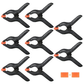 Nylon Spring Clamps, UTEBIT 4.5inch Pack of 8 Plastic Heavy Duty Spring Clips Clamps Quick Grip with Moveable Jaws for Photo Studio Backdrop Background Stand Woodwork Artwork