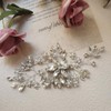 Bufenia Crystal Hair Comb Bridal Hair Accessories Silver for Bride