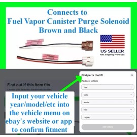 fits Toyota Lexus Fuel Vapor Canister Purge Solenoid Connector Plug Wiring Evap