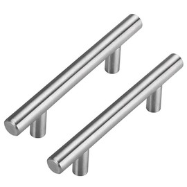 goldenwarm Furniture Handles, 192 mm, Stainless Steel Door Handles, Cupboard Bar Handle, Drawer, Kitchen Handles, Modern Wardrobe Handle, Pack of 10