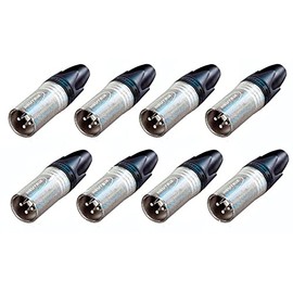 (8 Pack) Geniune Neutrik NC3MXX 3 Pin Male XLR Cable/Mic Connector