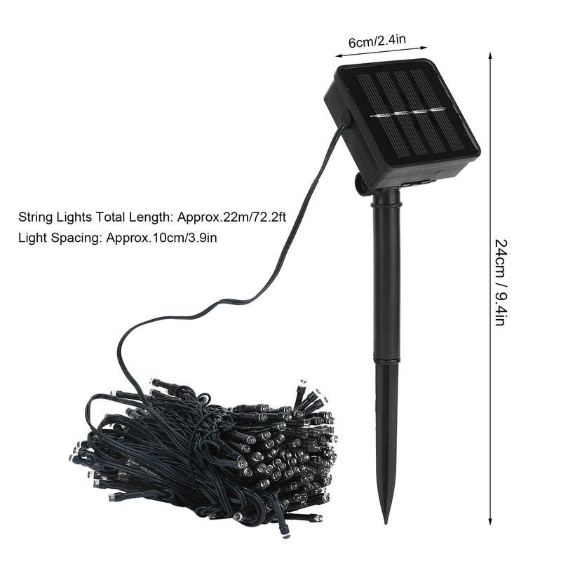 22M Solar Christmas Lights 200LED Waterproof Solar String Lights for